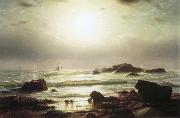 William Stanley Haseltine Sail Boats Off a Rocky Coast USA oil painting artist